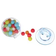 12Pcs Food Grade PS Pacifier Transparent Plastic Candy Storage Box (blue)