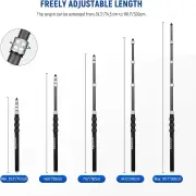 NEEWER MS-300C 75-300cm Carbon Fiber Microphone Boompole Holder