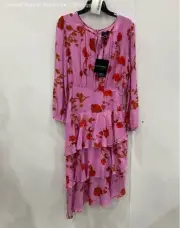Cynthia Rowley Women's 10 Pink With Poppies Dress