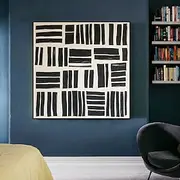 Mintura Handmade Beige Black Minimalist Oil Paintings On Canvas Wall Art Decoration Modern Abstract Picture For Home Decor Rolled Frameless Unstretched Painti