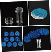 Baluue 1 Set of 11pcs Round Nail Stamping Plates Nail Art Templates Chic Patterns