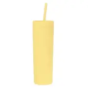 Skinny Tumbler with Lids and Straws, 16Oz Matte Yellow Skinny Tumbler Bulk