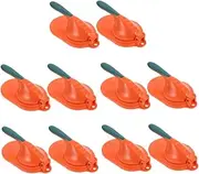 10 Pcs Steamer Hand Tools Home Dumpling Maker Household Tools Dough Piece Maker Portable Dumpling Maker Dough Presser Making Tools Green Manual Pp Dumpling Press(Orangex5pcs)