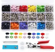 300 Sets Snap Fasteners Kit Tool, Metal Snap Buttons Rings with Fastener Plie...