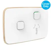 Clipsal Iconic Essence Single Powerpoint + Extra Switch Skin Arctic White