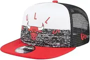 New Era Chicago Bulls 9FIFTY A-Frame Game Day Foam Trucker Cap, Adjustable Hat, Black White Red, One Size