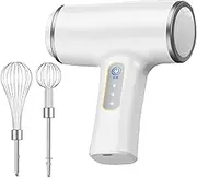 Hand Mixer Electric Handheld | Hand Mixer Beaters - Rechargeable Portable Frother High-Speed Stirrer Blender for Dough Mixing Milk Frothing Baking Coffee Protein Shakes Travel Drinks Latte