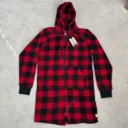 Chubbies Romper Mens L Red Buffalo Plaid Lumberjack Of All Trades Hooded