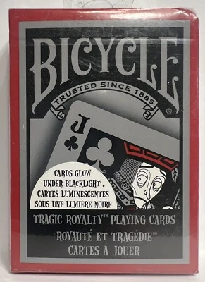 Sealed Deck Bicycle Tragic Royalty Playing Cards Glow Under Blacklight NEW RARE