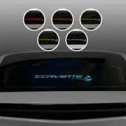 Stingray Logo BLUE Lighted Blocker Wind Restrictor® For 14-19 Corvette C7 Coupe