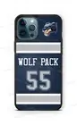 Personalized Wolf Pack Jersey Custom Phone Case for iPhone Samsung Game Day Gift