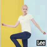 LEE 亮片長框小LOGO短袖T恤 女 白 MODERN