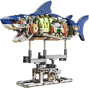 Shark Sea Creatures Building Sets, Ideas Marine Animal Building Blocks Toys with Display Stand and Light, STEM Toys for Kids Adults Crossing Ocean Lovers, Gifts for Boys and Girls, Adult (687 Pcs)