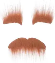 Self Adhesive Fake Mustache and Eyebrows Classic Halloween Costume Fake Beard Party Accessories