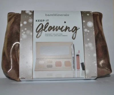 bareMinerals Keep It Glowing Radiant Collection Eyes, Lips, Cheeks + Bag (1)