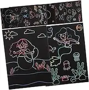 jojofuny 9 Sheets Funny Scratch Painting Paper for Creative DIY for Imagination Development and Party Activities