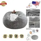 Luxurious Water-Repellent 6ft Bean Bag Chair Cover in Elegant Light Grey