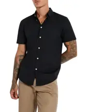 [Marcs] Mario Short Sleeve Shirt in Black