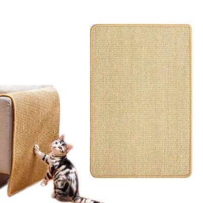 Sisal Cat Scratcher Mat - Cat Scratch Pad For Wall Cat - Scratching J8E1