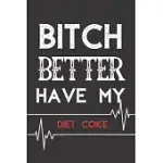 DIET COKE NOTEBOOK: JOURNAL AND NOTEBOOK - COMPOSITION SIZE (6X9) WITH LINED AND BLANK PAGES, PERFECT FOR JOURNAL, DOODLING..