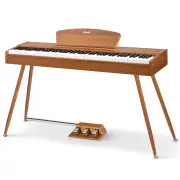 Donner DDP-80 Wooden Weighted Piano for Home - Natural / Piano