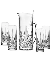 Godinger Dublin Crystal 5pc Pitcher & Glassware Set NoSize Clear