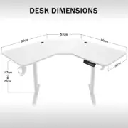 L-Shaped Computer Desk - Gaming Desk Corner Lift Desk Writing Desk Black Lift De