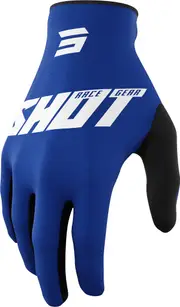 Shot Draw Burst Motocross Gloves, white-blue, Size S M for Men White Blue