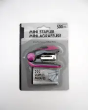 Mini Stapler w/500 Staples for Office, Dorm, Art, Scrapbooking Pink 2.5" BN
