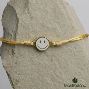 MANTRABAND 美國悄悄話 金色笑臉手鍊 微笑幸運繩手鍊