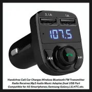 Bluetooth FM Transmitter Car Charger Dual USB Handsfree MP3 Adapter for Phone