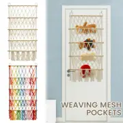 4 Tiers Stuffed Animal Storage Shelf Net 105x52cm Large Macrame Wall Toy teoWG