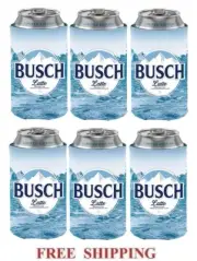 BUSCH LIGHT BEER 6 BUSCH LATTE LIMITED 12oz CAN COOLERS KOOZIE COOLIE HUGGIE BUD