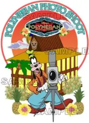 Disney World Polynesian Resort Photo Shoot Goofy Scrapbook Die Cut Piece