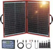 110W 18V Portable Foldable Solar Panel Kit with USB Output for RV, Camping, Emer