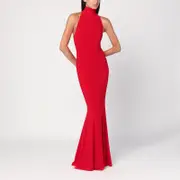[Norma Kamali] Red turtleneck mermaid dress XS Red