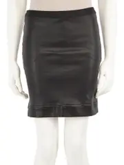 Black Leather Mini Skirt