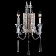 Transcend Silver Two Light Wall Sconce from the Barcelona Collection
