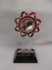 red torch CHEERLEADING trophy award weighted pop in black base