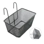 Secure and Compact Bike Basket for Scooter Ebike Metal Mesh Design Black