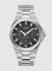 GUESS Men's Silver Dashboard Link Watch