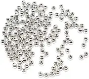 [SASHUN] YU 4MM Silver Plated CCB Round Seed CCB Plastic Round Seed Spacer Beads Loose Beads Jewelry Making DIY T311 (Color : Silver, Item Diameter : 1000PCS)