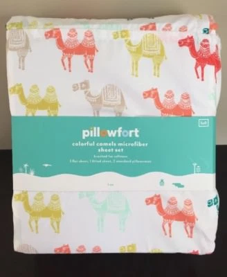 NEW PIllowfort Colorful Camels FULL/Double Bed Size Sheet Set Microfiber