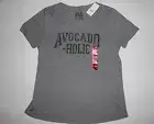 Modern Lux NWT Women's Avocado-Holic T-shirt Gray Size XXL