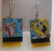 Sponge Bob And Gary earrings duct tape duck lightweight handmade