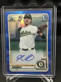 在飛比找Yahoo!奇摩拍賣優惠-MLB BOWMAN 運動家隊 JEFF CRISWELL 