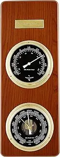 Del Milan 2 in 1 Barometer, Thermometer, Teak Finish