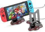 DYONDER Charging Stand for Switch, Lite, OLED - Portable Foldable Non-Slip Bracket With Adjustable Type C Charger Port (Black)