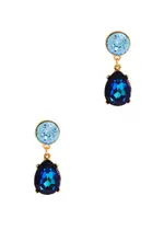 Kenneth Jay Lane Teardrop Crystal-embellished Drop Earrings - Blue ONE SIZE