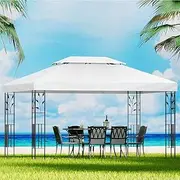 Instahut 4x3 Marquee Gazebo, Camping Tent Wedding Gazebos Garden Shed Iron Frame Outdoor Party Canopy Patio Carport Car, Sturdy Legs Water Resistant and UV Grey
